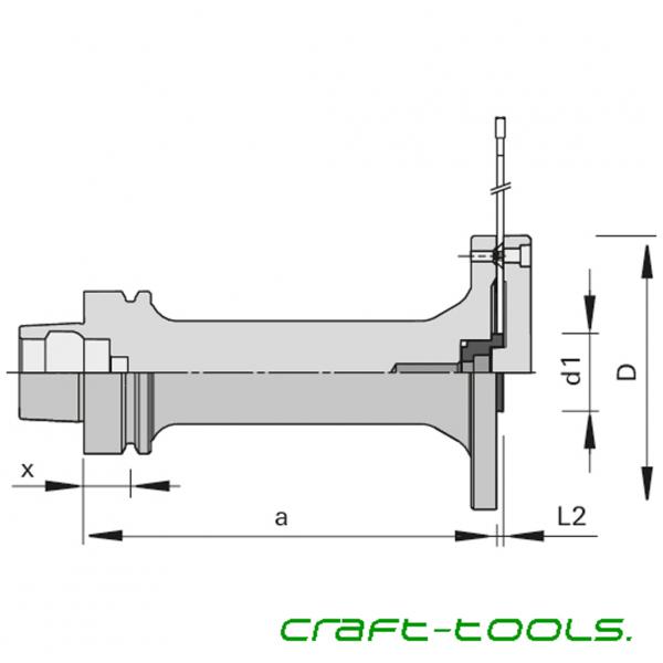 Stehle 184836 CNC Kombi-Sägen-Aufnahmen HSK 63F Zeichnung